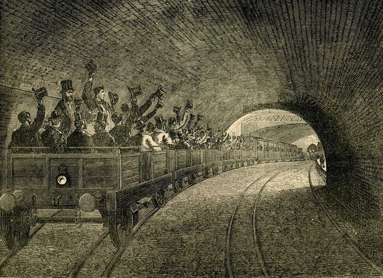 Kokeilumatka maanalaisella rautatiellä, 1863, c1876. tekijältä Unbekannt