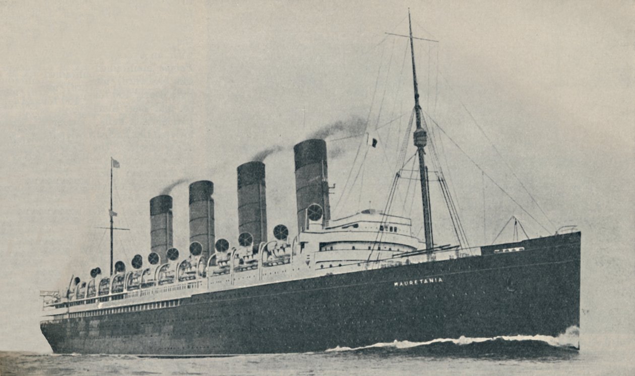 Voitto 20 vuoden ajan. Mauretania, rakennettu vuonna 1907, c1927, 1936 tekijältä Unbekannt