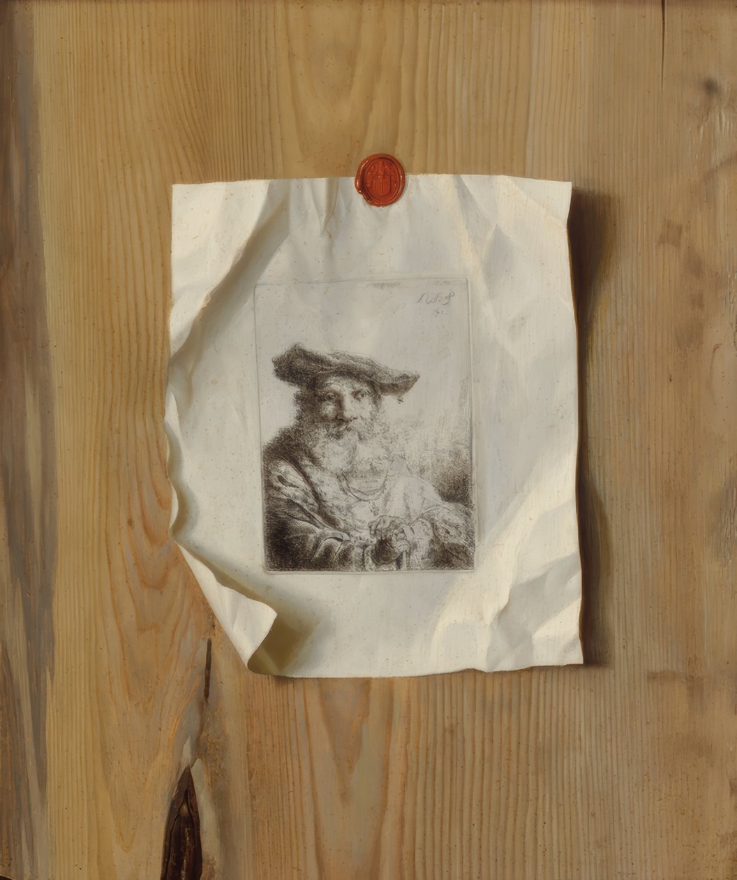 Ferdinand Bolin Trompe lOeil of an Etsaus tekijältä Unbekannt