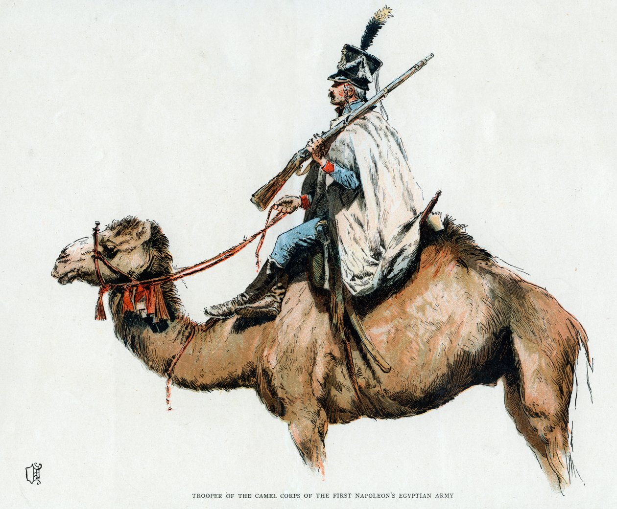 Ensimmäisen Napoleonin Egyptin armeijan kamelijoukon sotilas, 1790-luku 1900-luku tekijältä Unbekannt