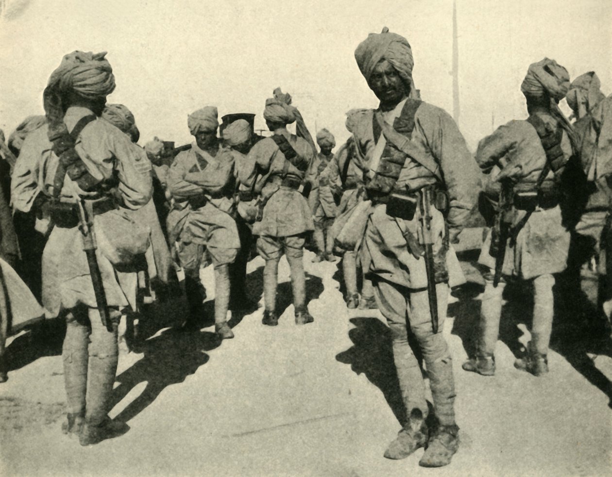 Sirhind-prikaatin joukot, Flanderi, ensimmäinen maailmansota, 1914, c1920. tekijältä Unbekannt