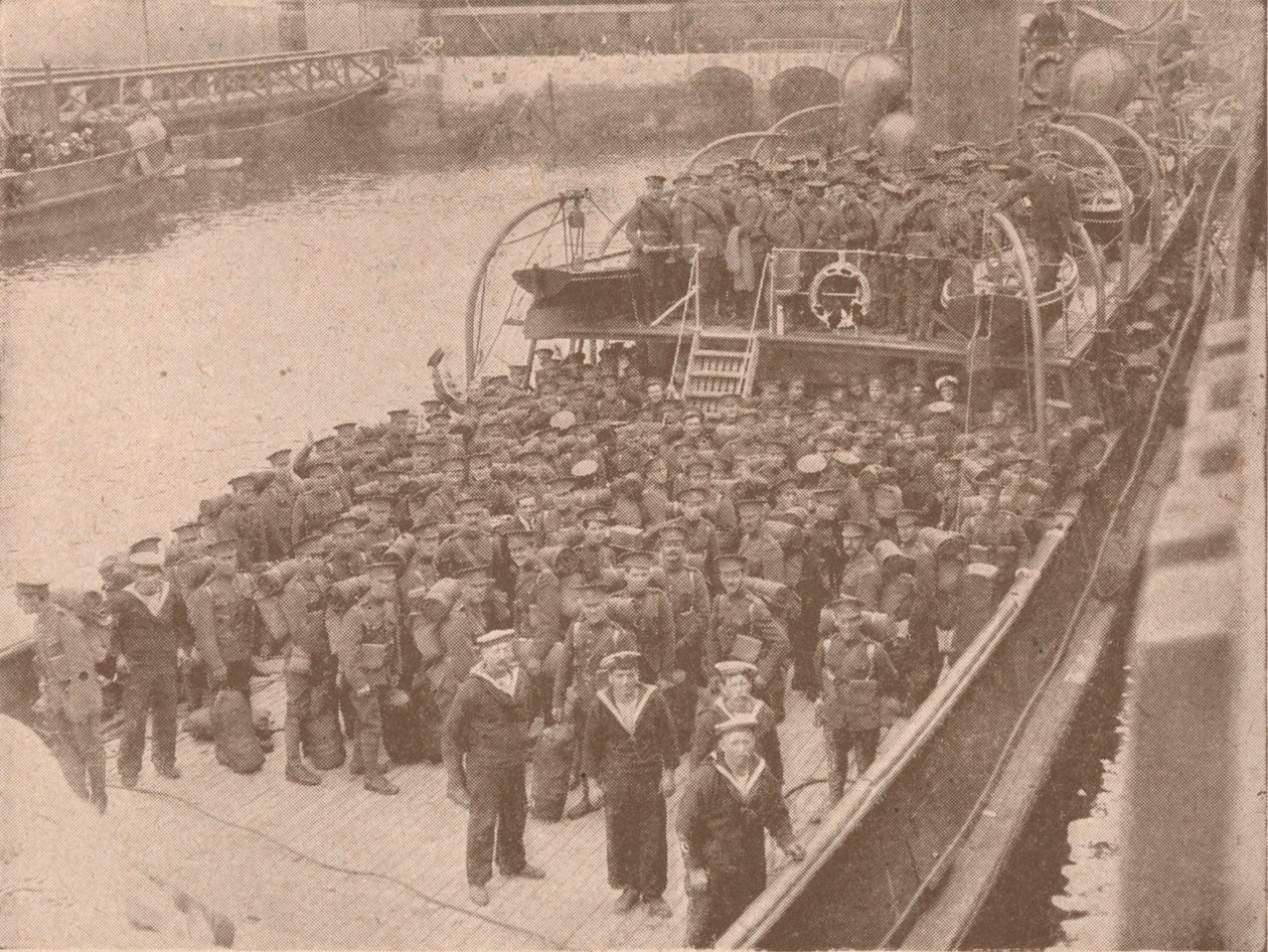 Joukot kanaalikuljetuksessa, c1915 1928 tekijältä Unbekannt