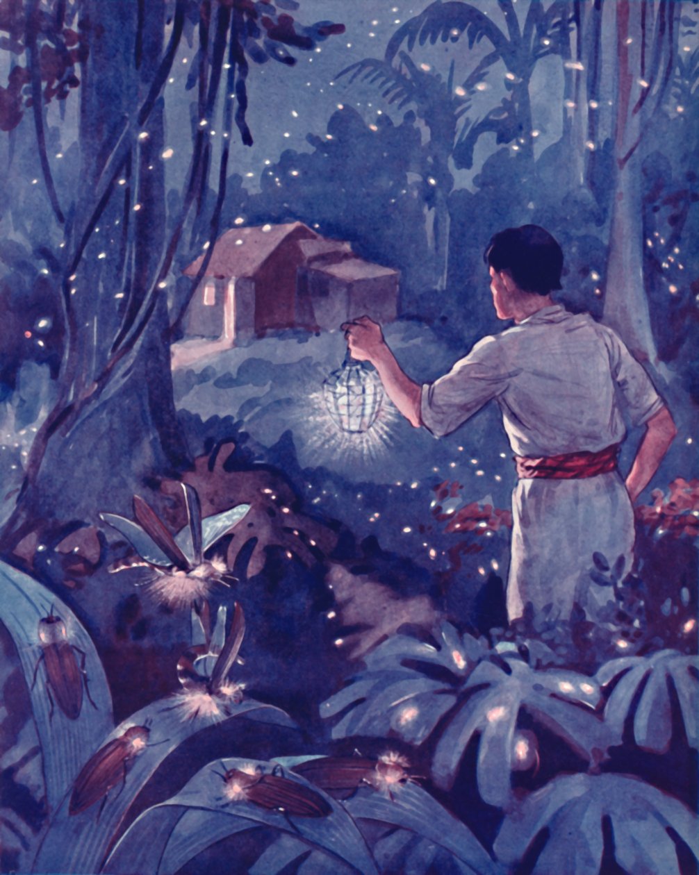 Trooppiset tulikärpäset tanssivina valopisteinä, 1935 tekijältä Unbekannt