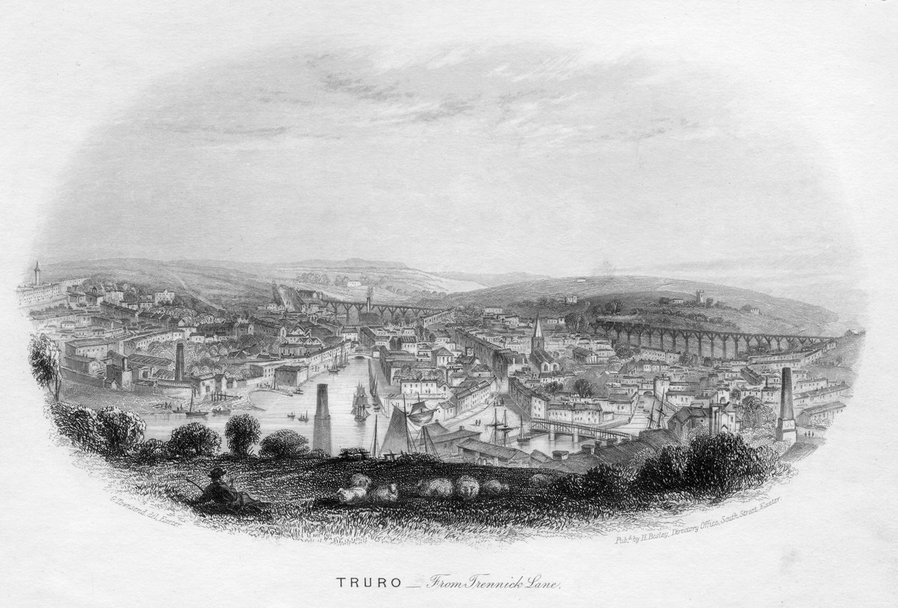 Truro, Trennick Lane, 1860 tekijältä Unbekannt