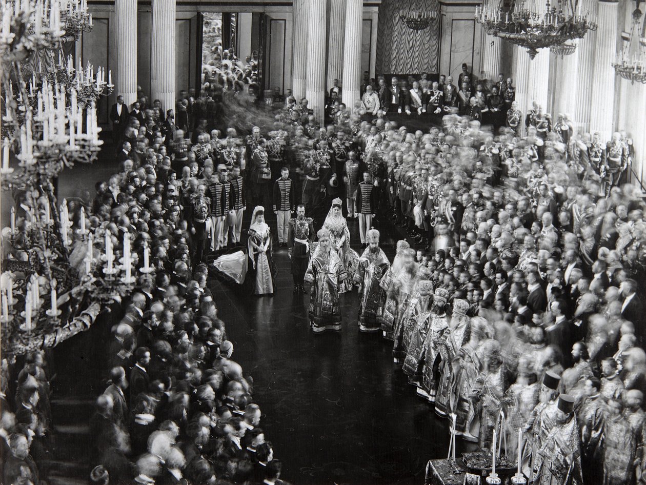 Tsaari Nikolai II ensimmäisen duuman avajaisissa, Pietarissa, Venäjällä, 1906 tekijältä Unbekannt