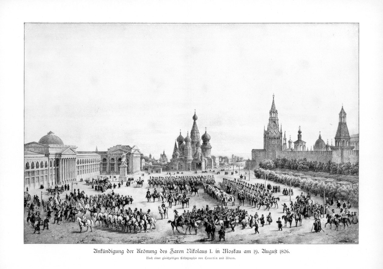 Venäjän tsaari Nikolai I Moskovassa, 19. elokuuta 1826 1900 tekijältä Unbekannt