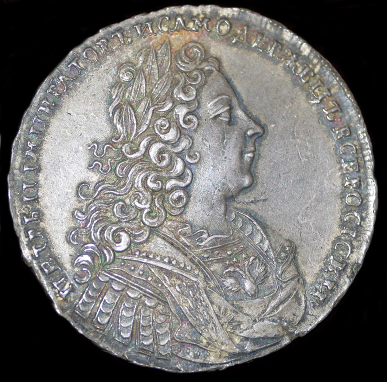 Venäjän tsaari Pietari II. Hopearupla 1728, 1728 tekijältä Unbekannt
