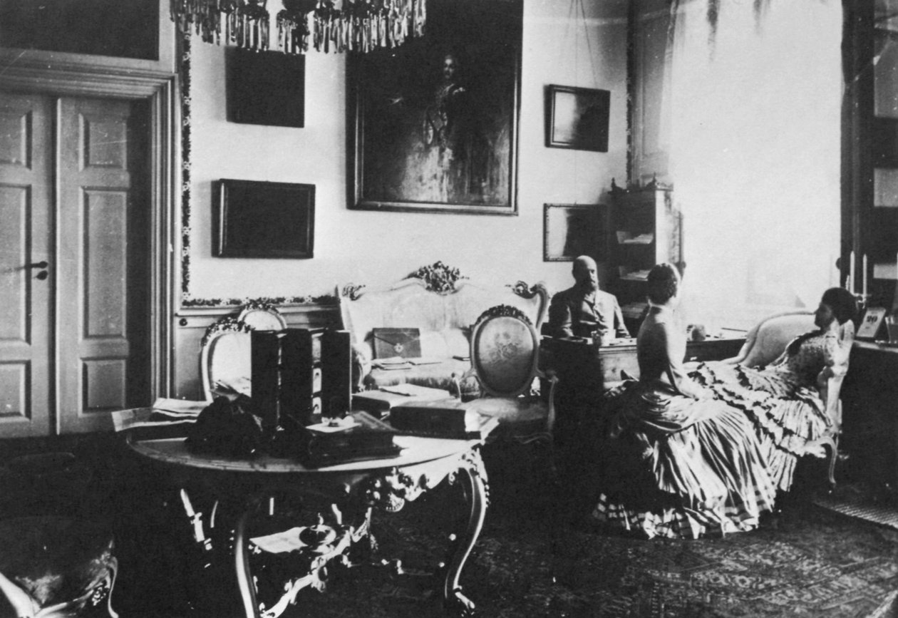 Tsarevitš Aleksanteri ja Venäjän suurherttuatar Maria Fedorovna, n. 1880 tekijältä Unbekannt