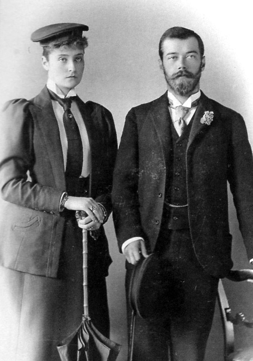 Venäjän tsarevitš Nikolai Aleksandrovitš ja Hessenin prinsessa Alix, Lontoo, 1894 tekijältä Unbekannt