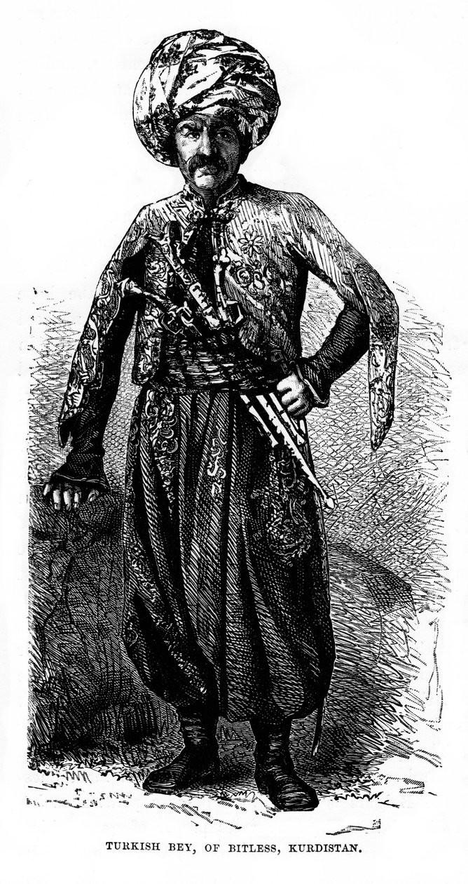 Turkish Bey, Bitless, Kurdistan, 1800-luku tekijältä Unbekannt
