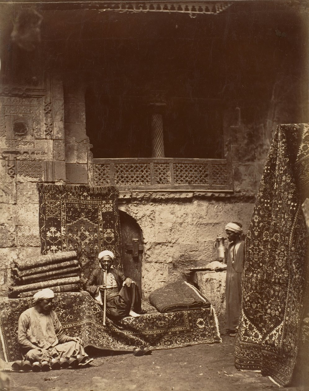 Turkish Carpet Bazaar, Kairo, n. 1880. tekijältä Unbekannt