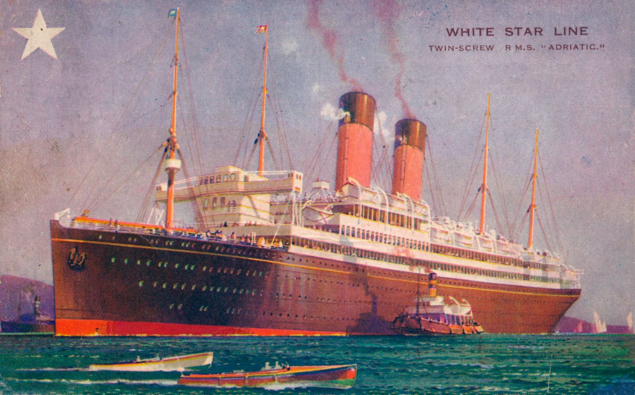 Twin-Screw RMS Adriatic, White Star Line, c1907 tekijältä Unbekannt