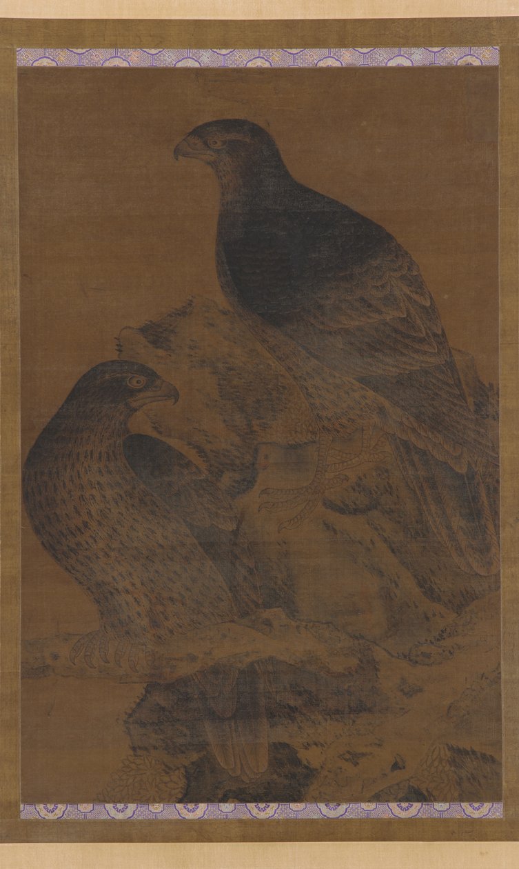 Kaksi kotkaa, Ming-dynastia, 1368-1644. tekijältä Unbekannt