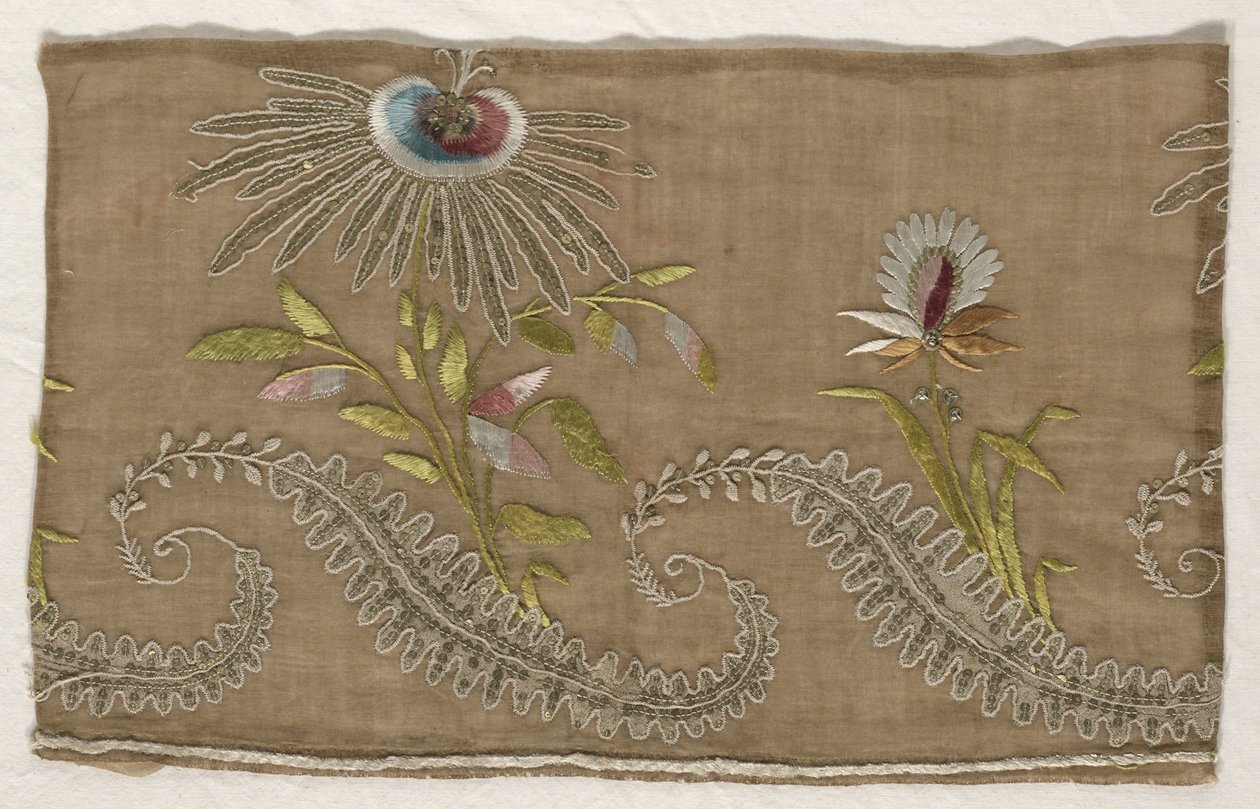 Kaksi kirjontafragmenttia, 1700-luku. tekijältä Unbekannt