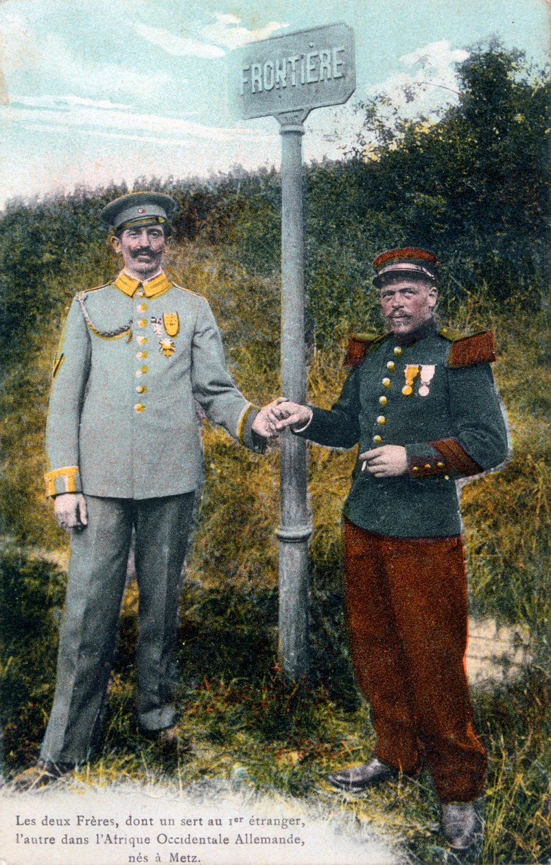 Kaksi veljeä Ranskan Saksan rajalla, 1900-luku tekijältä Unbekannt