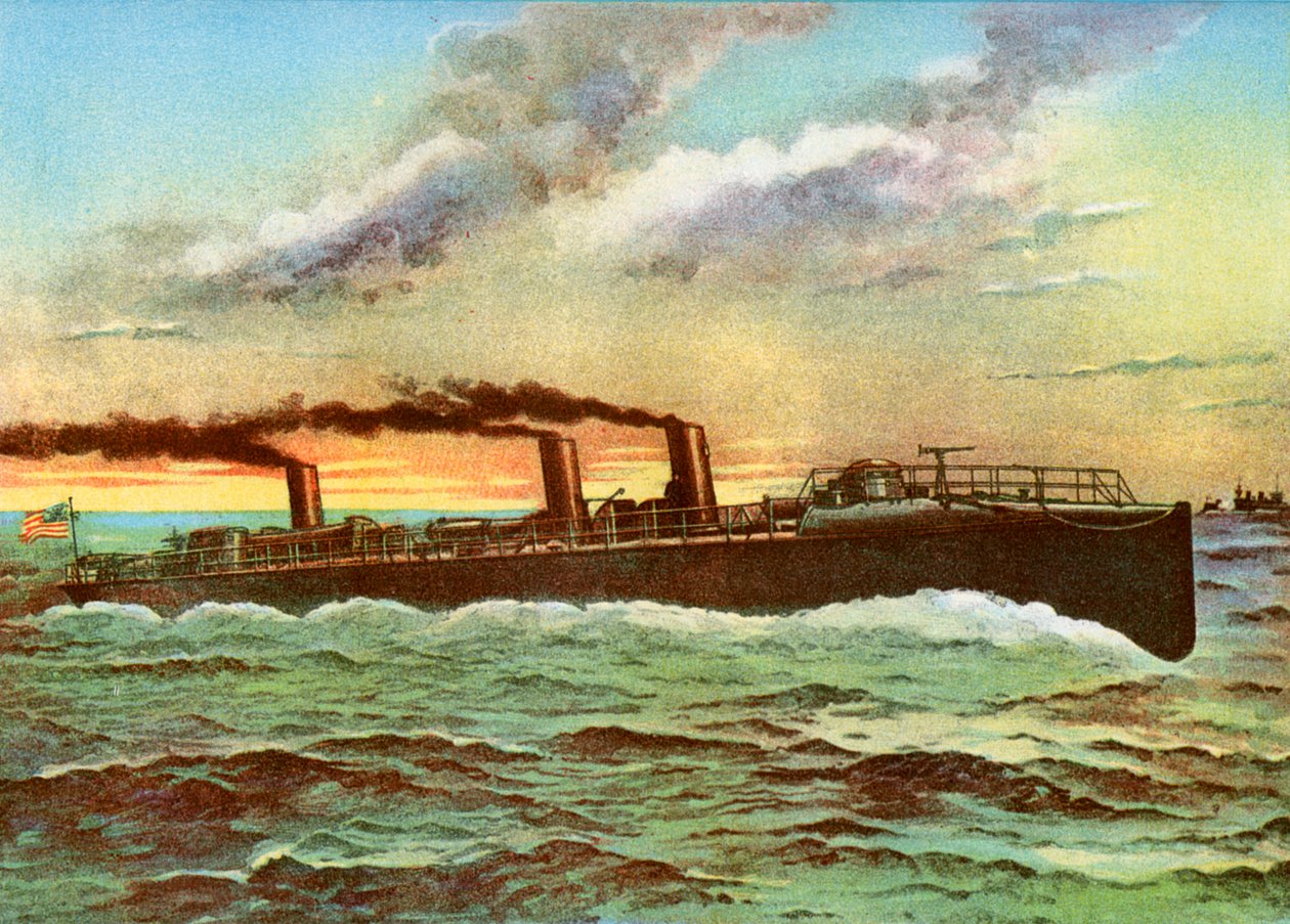 USS Porter, amerikkalainen torpedovene, 1898 tekijältä Unbekannt