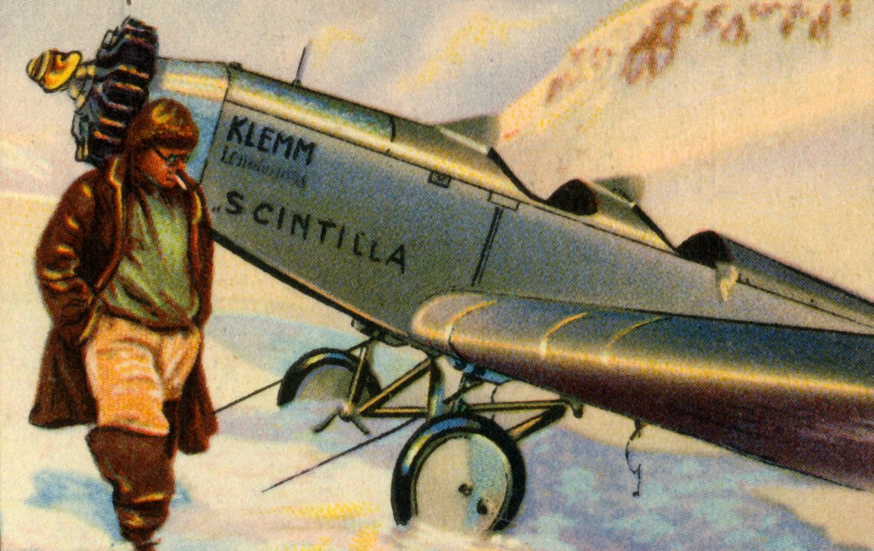Udet laskeutuu Plateau du Trientille, Mont Blanc, 1929, 1932. tekijältä Unbekannt