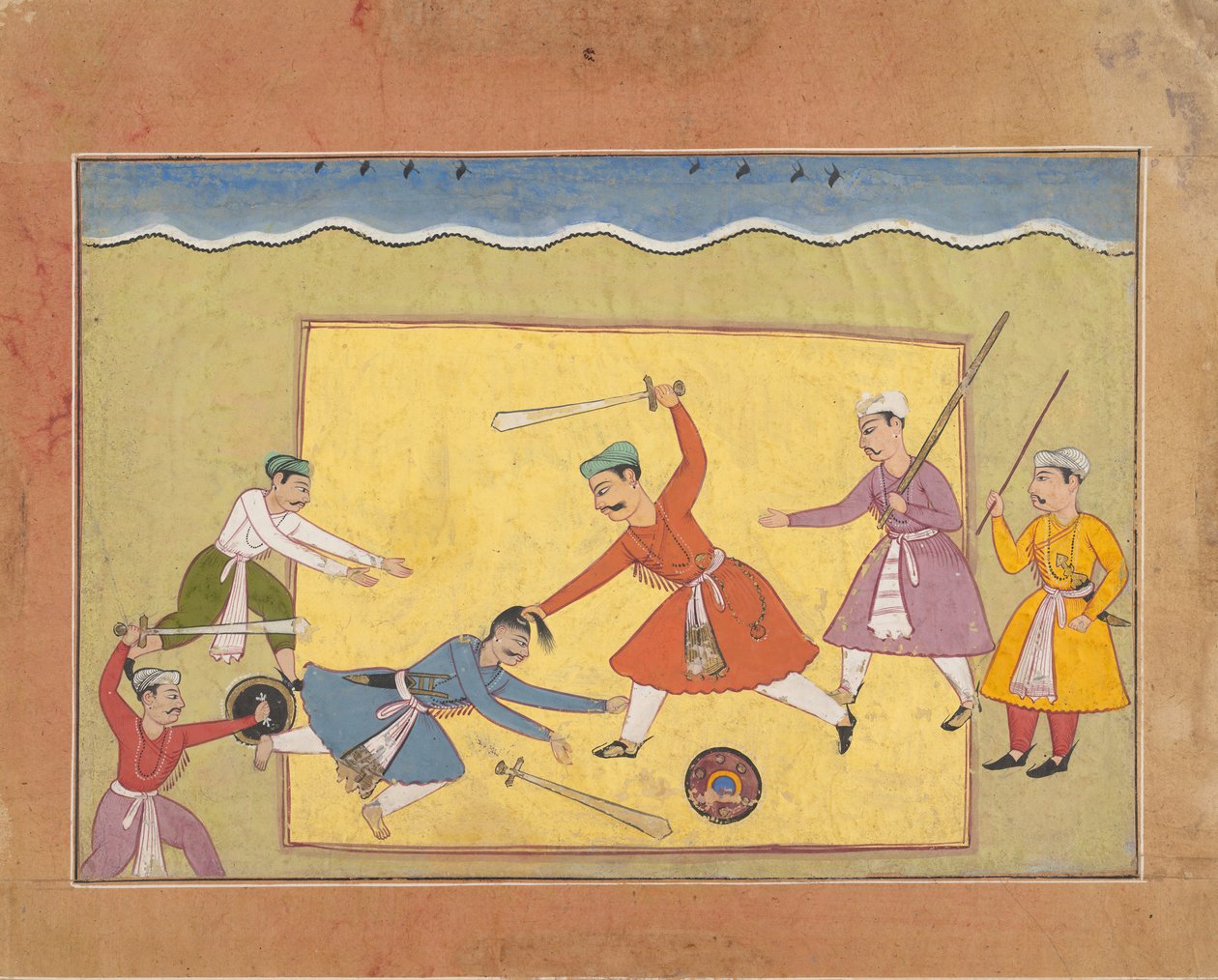 Tuntematon sivu hajallaan olevasta Bhagavata Puranan muinaisista tarinoista Lord Vishnusta, n. 1610. tekijältä Unbekannt