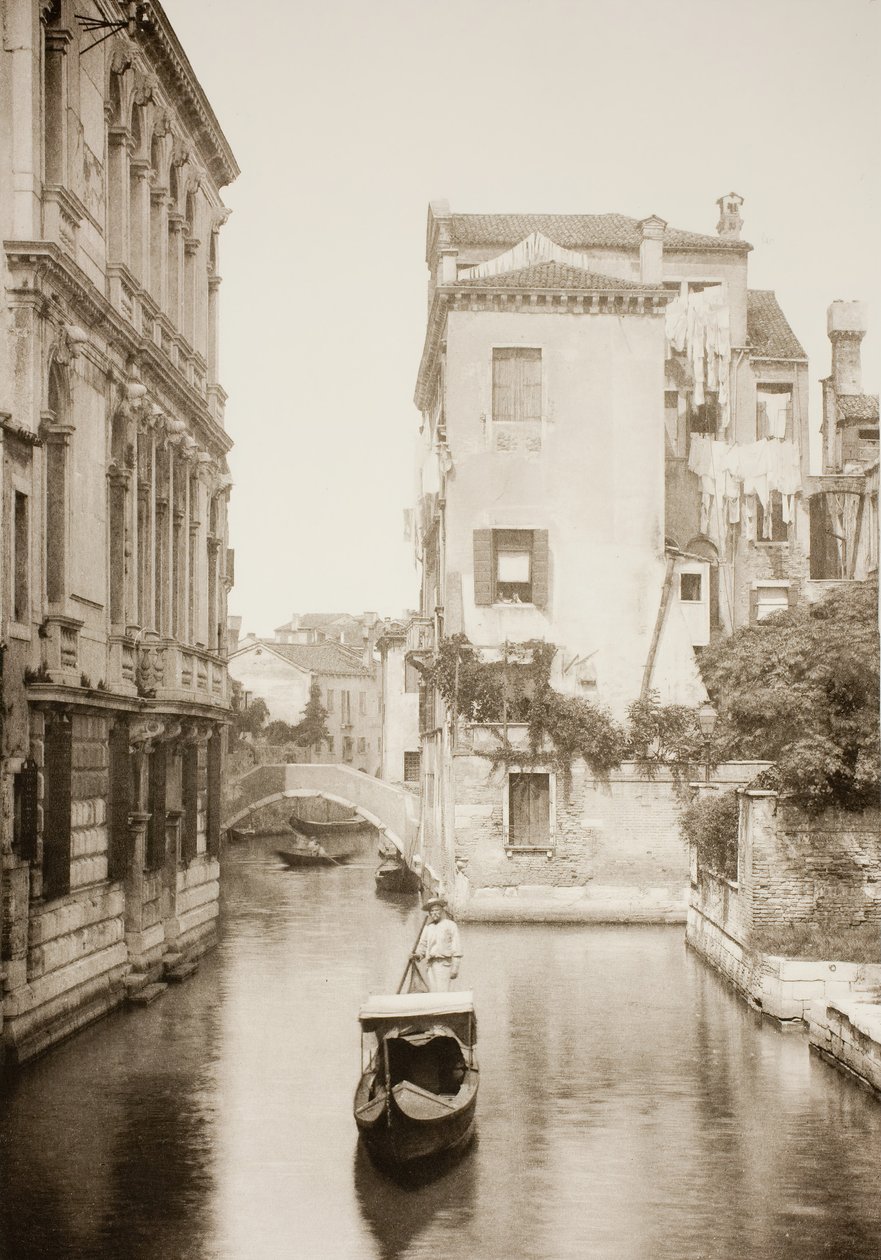 Nimetön II 8, c. 1890. [Gondola kanavalla, Venetsia]. tekijältä Unbekannt