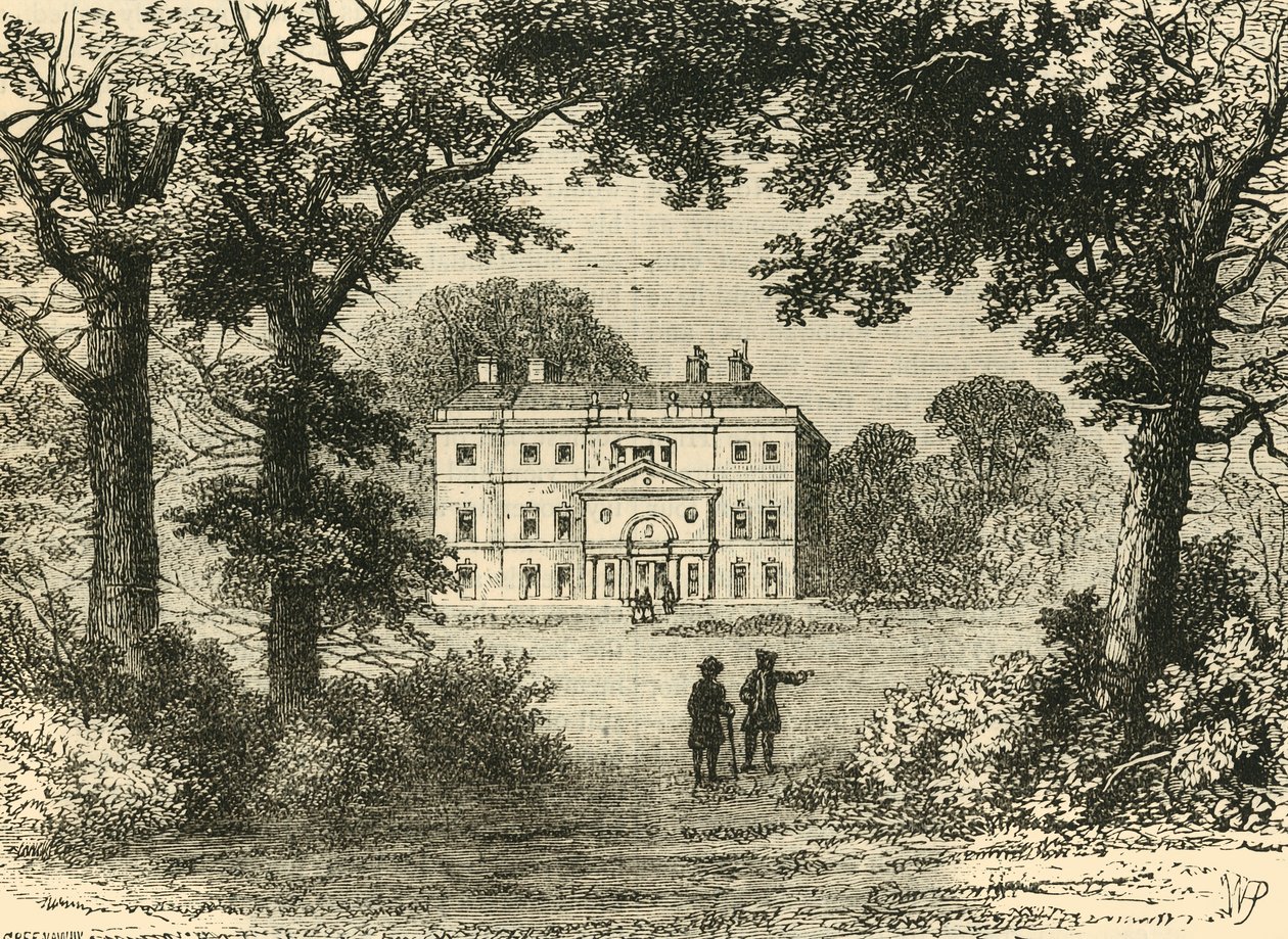 Vane House, vuonna 1800, n. 1876. tekijältä Unbekannt