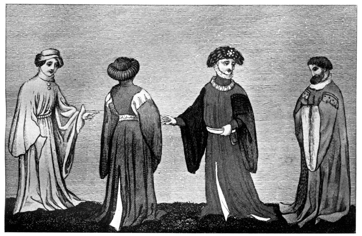 Houppelanden lajikkeet, 1300-luku, 1910 tekijältä Unbekannt