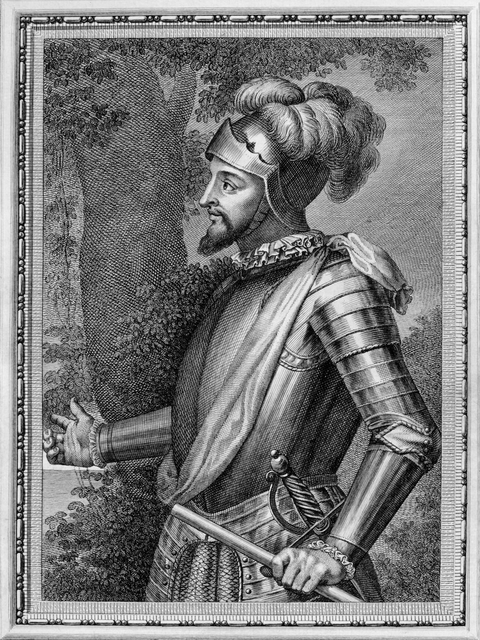 Vasco Núñez de Balboa 1475-1519 Maineikkaiden espanjalaisten muotokuvista, 1791 tekijältä Unbekannt