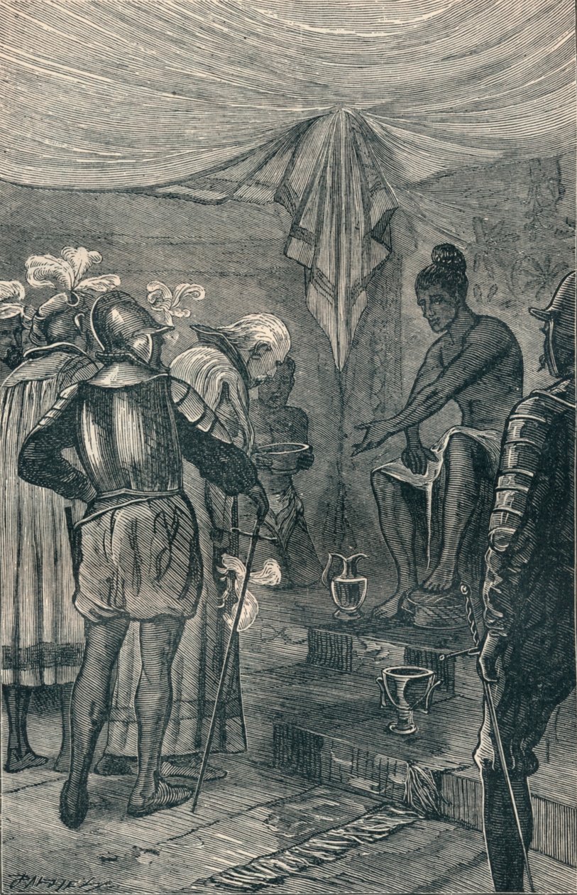 Vasco da Gama vierailee kuninkaan luona, 1904 tekijältä Unbekannt