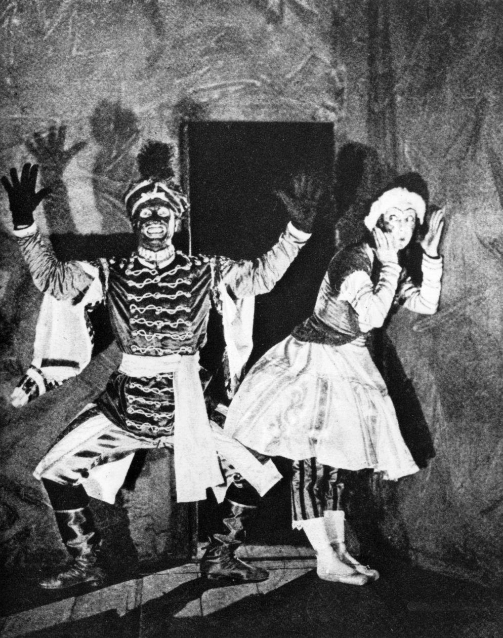 Vaslav Nijinsky, venäläinen balettitanssija, Petruskassa, Pariisissa, 1912, 1930 tekijältä Unbekannt