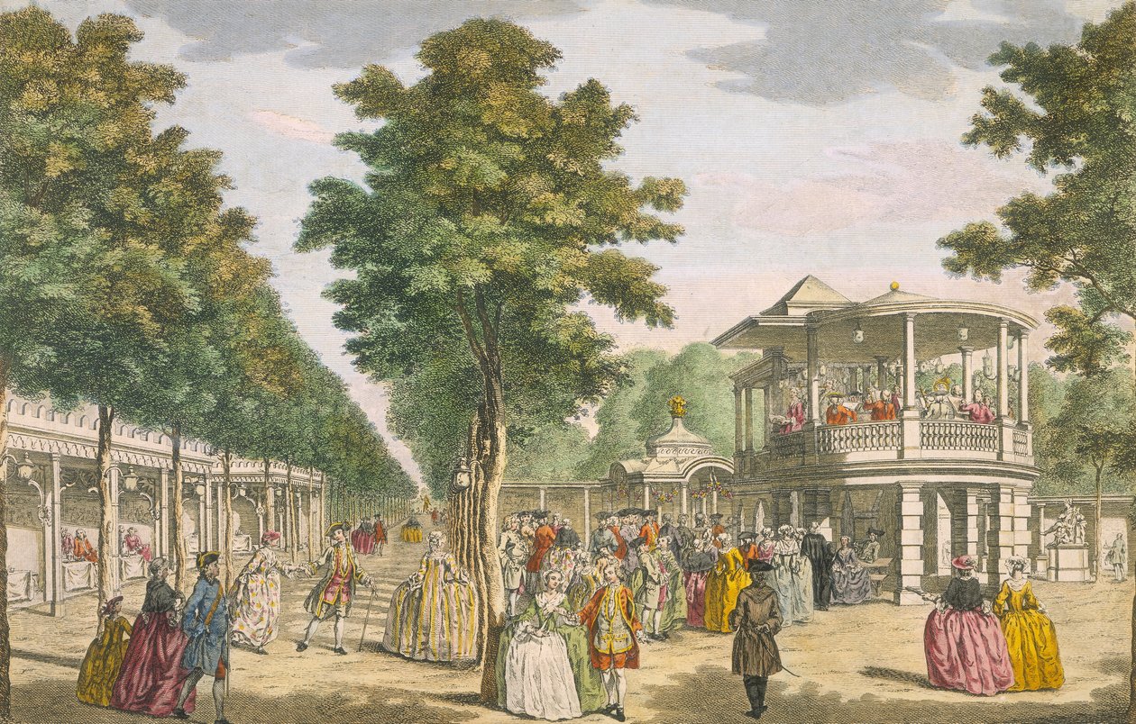 Vauxhall Gardens, Lambeth, 1700-luku tekijältä Unbekannt