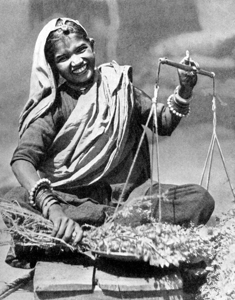 Vihannesmyyjä, Jaipur, Intia, 1936 tekijältä Unbekannt
