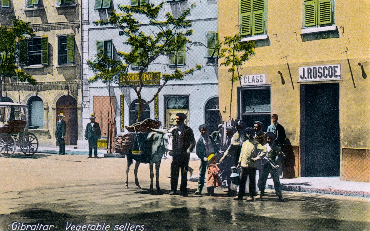Vihannesmyyjät, Gibraltar, 1945 tekijältä Unbekannt