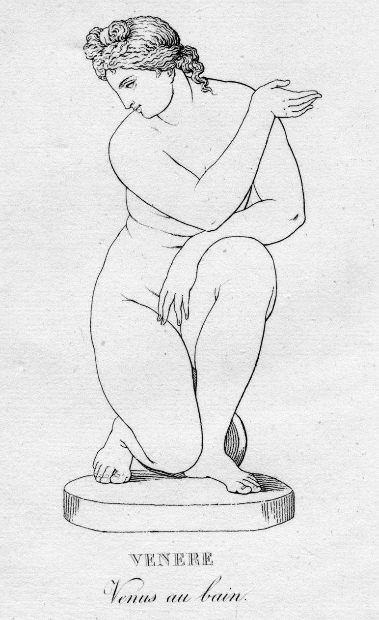 Venere Venus kylvyssä, c1850 tekijältä Unbekannt
