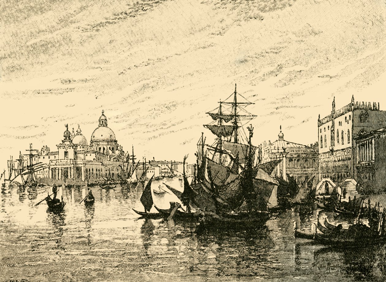 Venetsia: Näkymä Riva Degli Schiavonilta, 1890. tekijältä Unbekannt