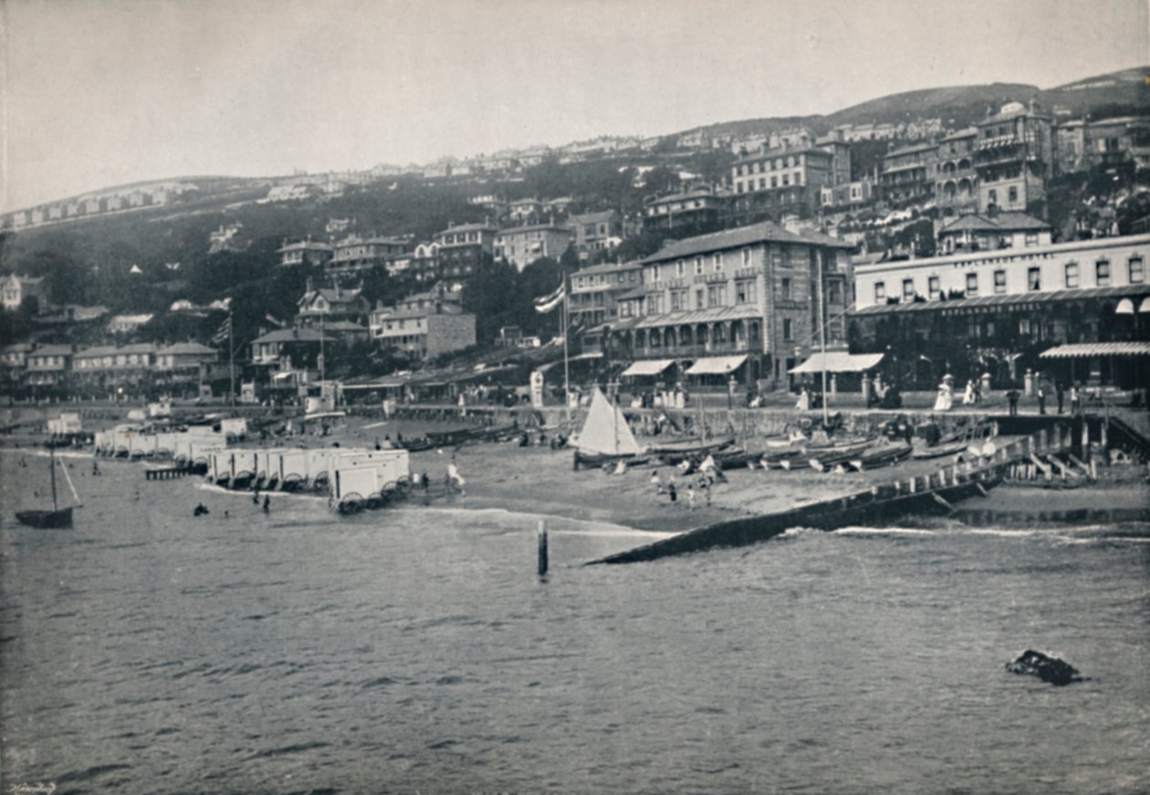 Ventnor - Panoraama mereltä, 1895 tekijältä Unbekannt