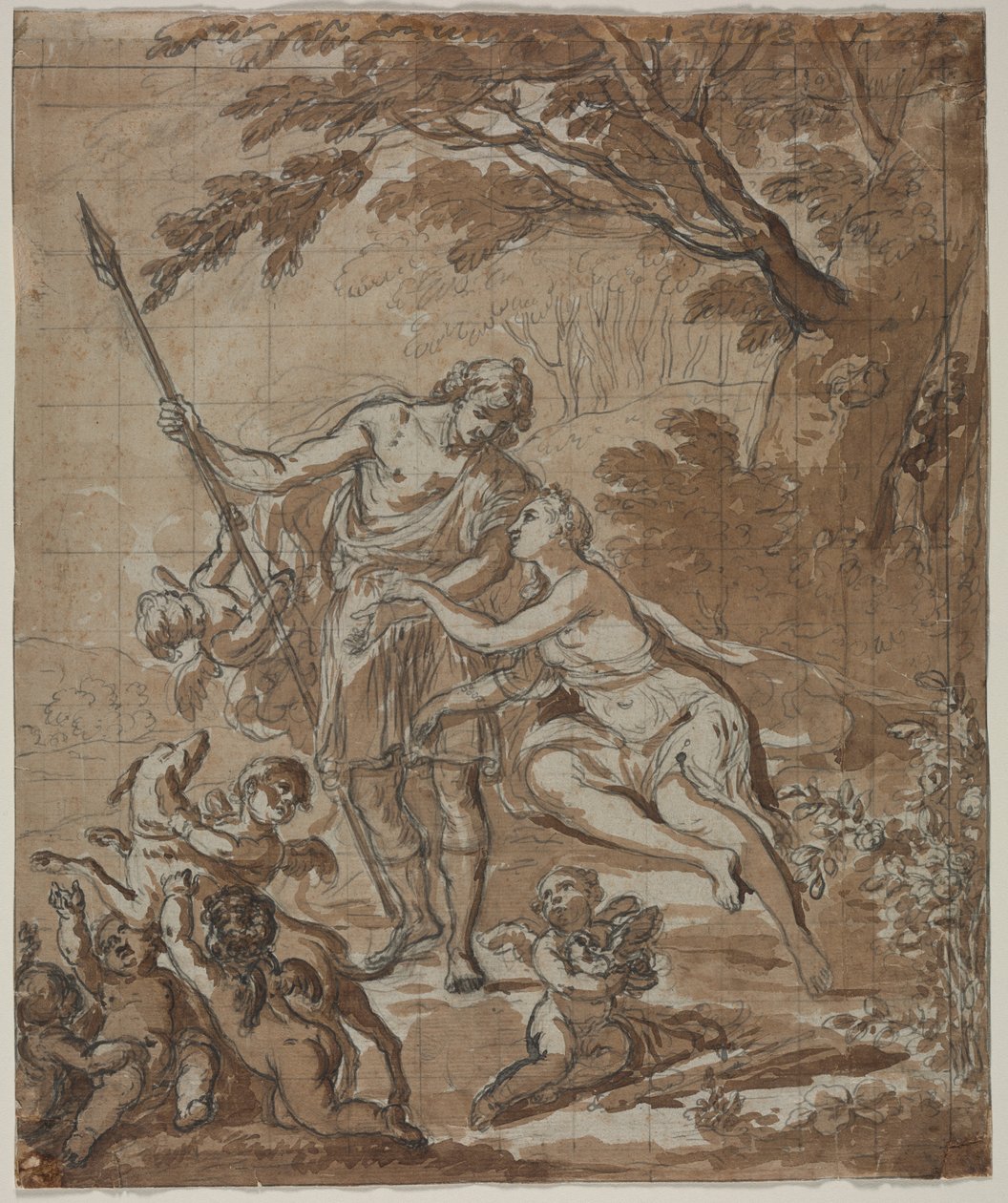 Venus ja Adonis, 1713. tekijältä Unbekannt