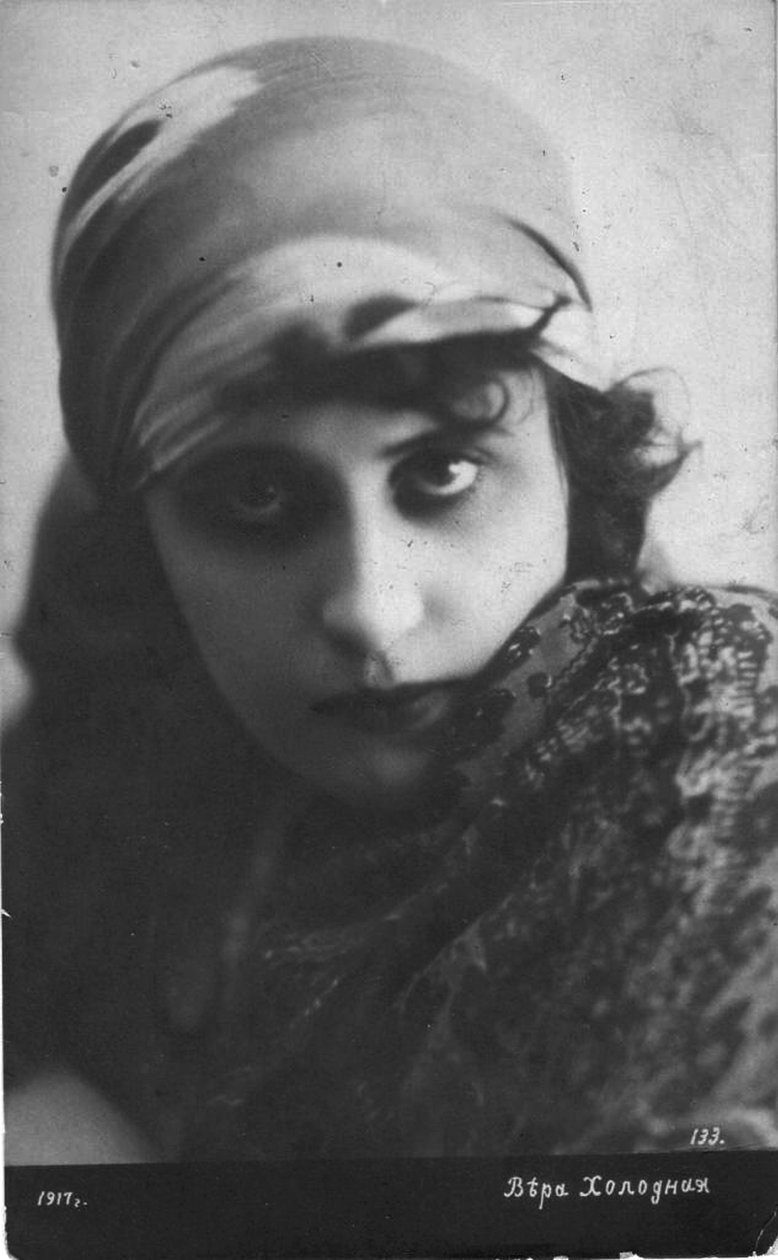 Vera Kholodnaja, venäläinen mykkäelokuvanäyttelijä, 1916 tekijältä Unbekannt