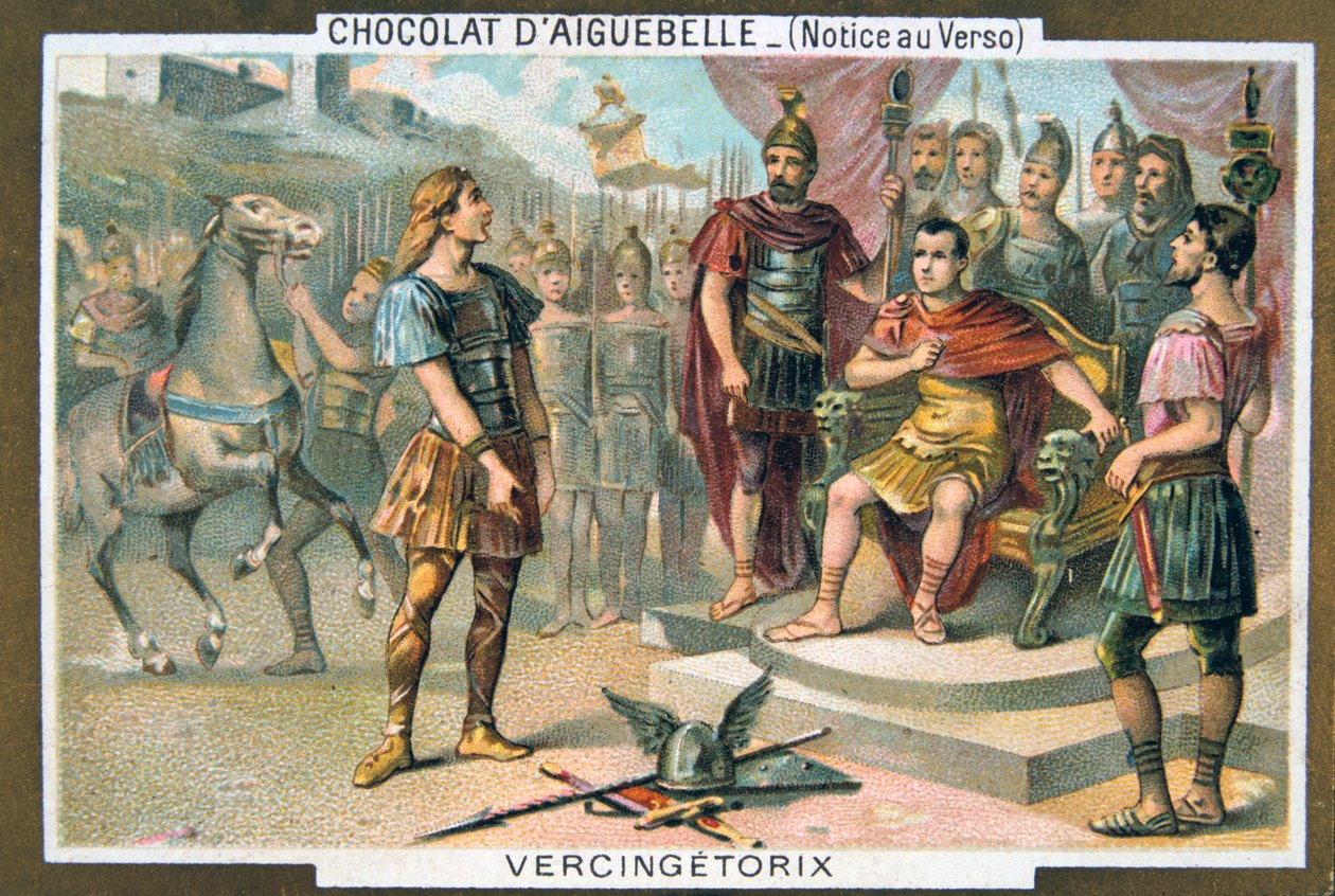 Vercingetorix antautuu Julius Caesarille, c46 eKr., 1800-luvulla tekijältä Unbekannt