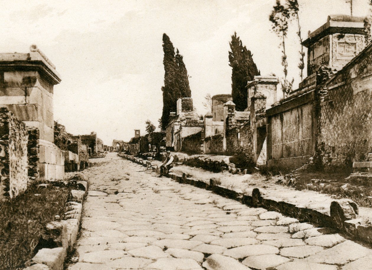Via delle Tombe, Pompei, Italia, 1900-luku tekijältä Unbekannt