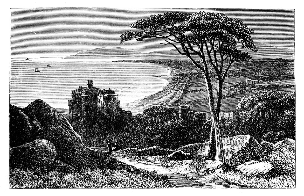 Victoria Castle, Killiney-Bray Headin kaukaa, Irlanti, c1888 tekijältä Unbekannt