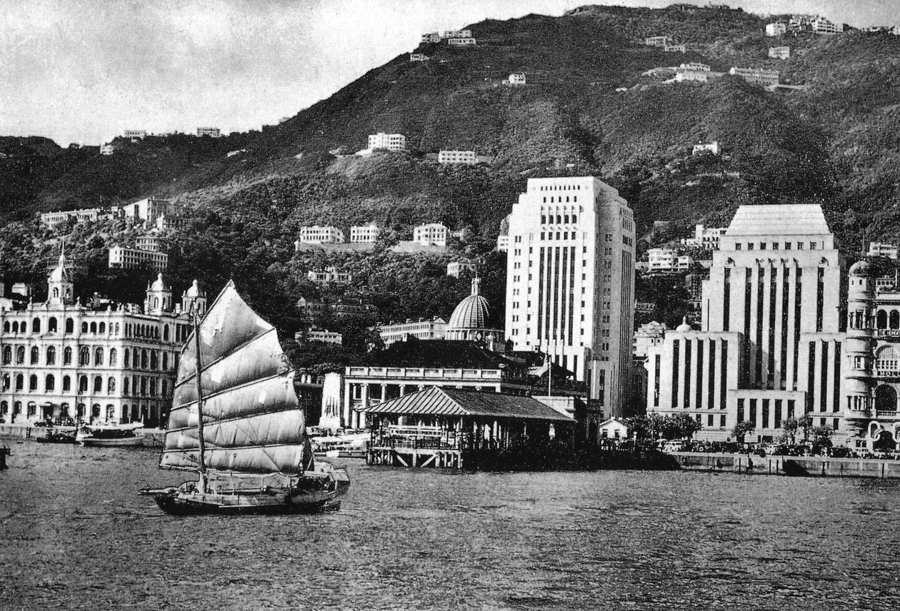 Victoria City tai Victorian kaupunki Hongkongissa 1920-1930-luvulla tekijältä Unbekannt