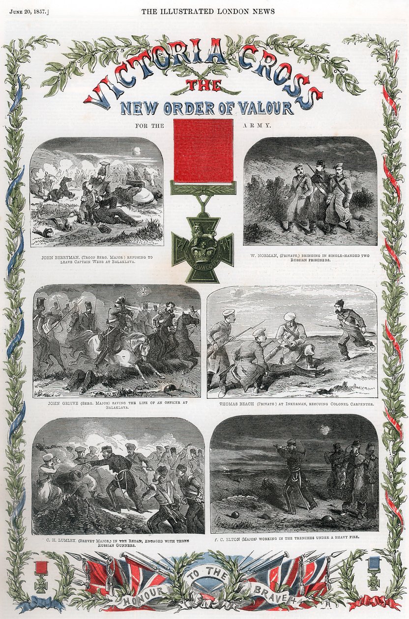 Victoria Cross, brittiläinen palkinto urheudesta, 1857 tekijältä Unbekannt