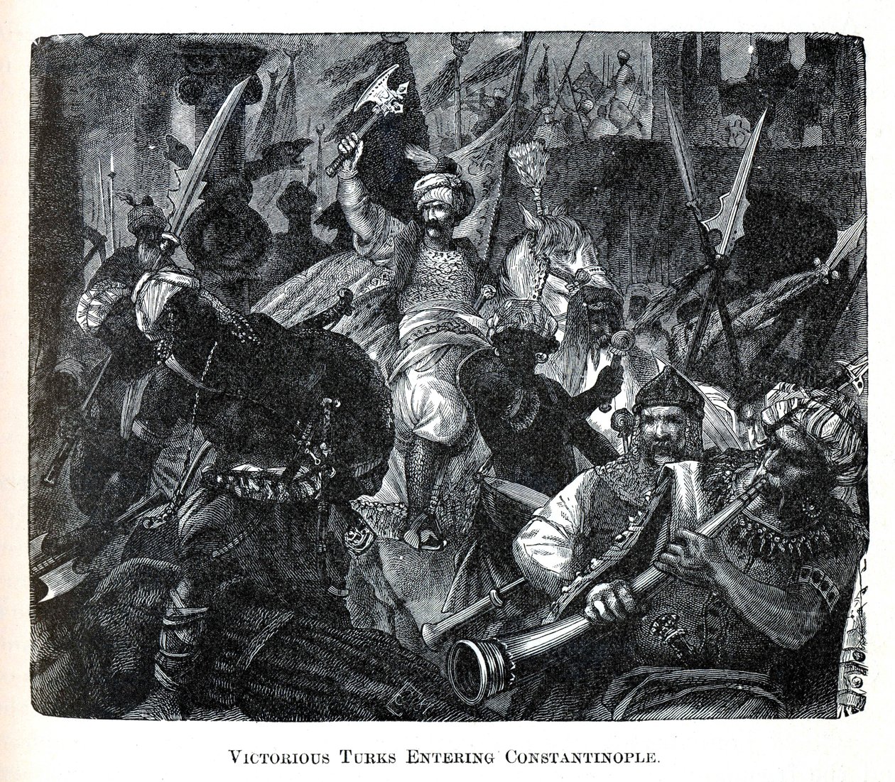 Voittajaturkkilaiset saapuvat Konstantinopoliin, 1882 tekijältä Unbekannt