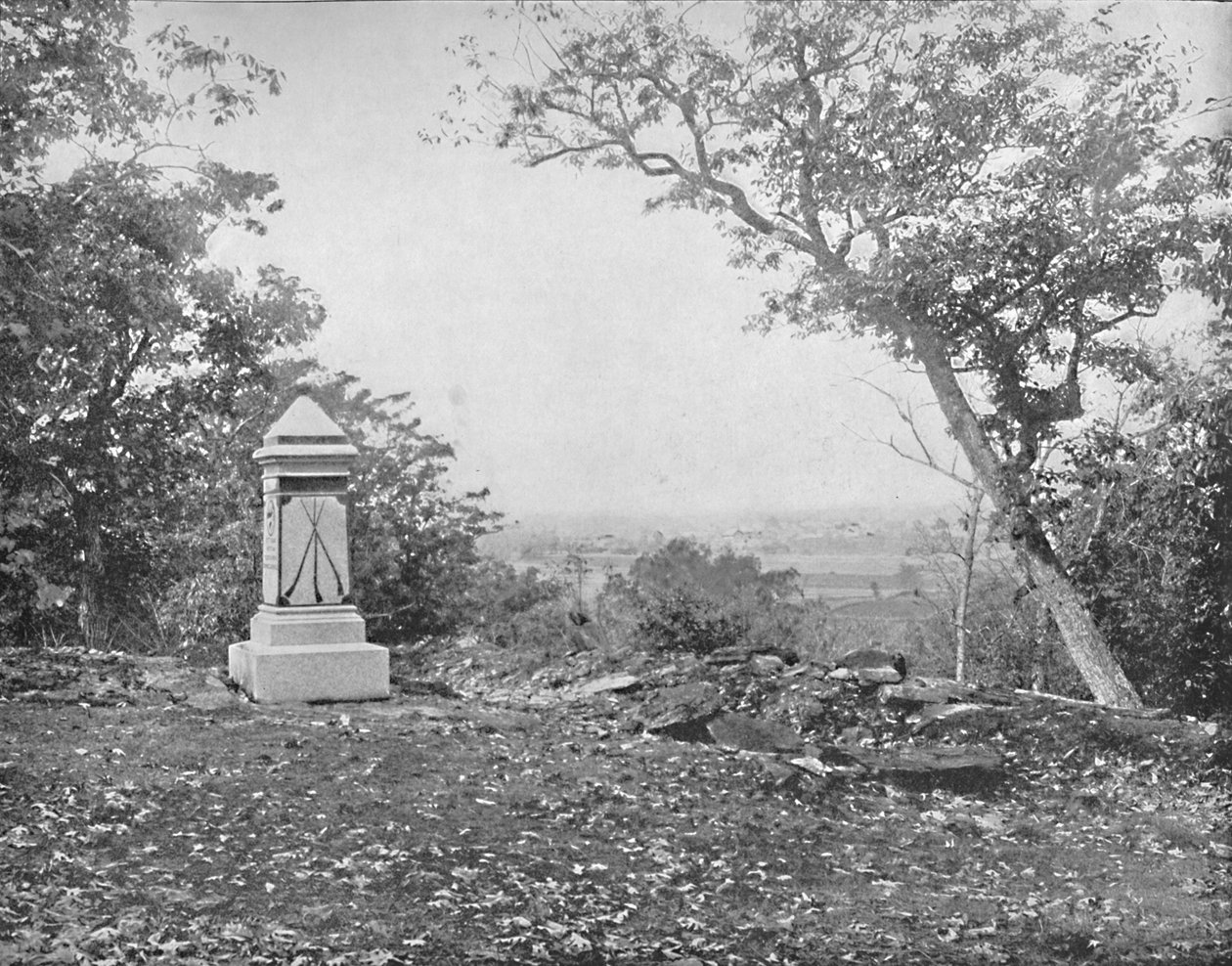 Näkymä Culps Hilliltä, Gettysburg, Pennsylvania, vuodelta 1897. tekijältä Unbekannt