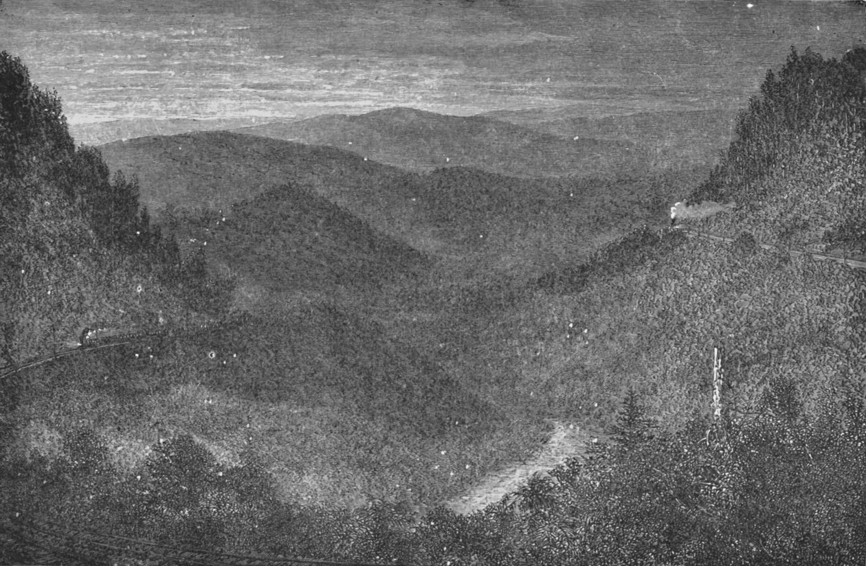 Näkymä Horseshoe Curven varhain aamulla, 1883 tekijältä Unbekannt
