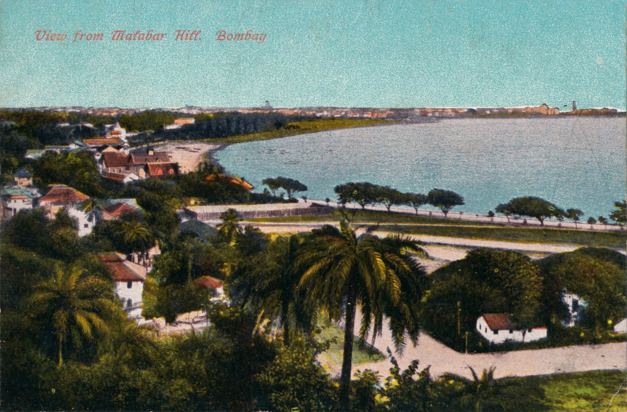 Näkymä Malabar Hilliltä, Bombaysta, vuodelta 1920 tekijältä Unbekannt