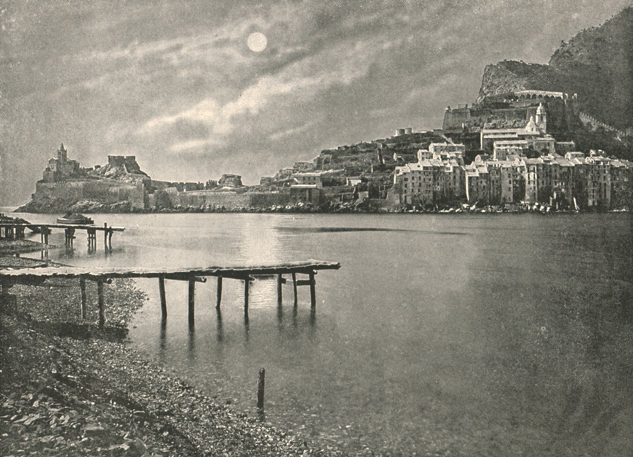 Näkymä lahdelta, La Spezia, Italia, 1895. tekijältä Unbekannt