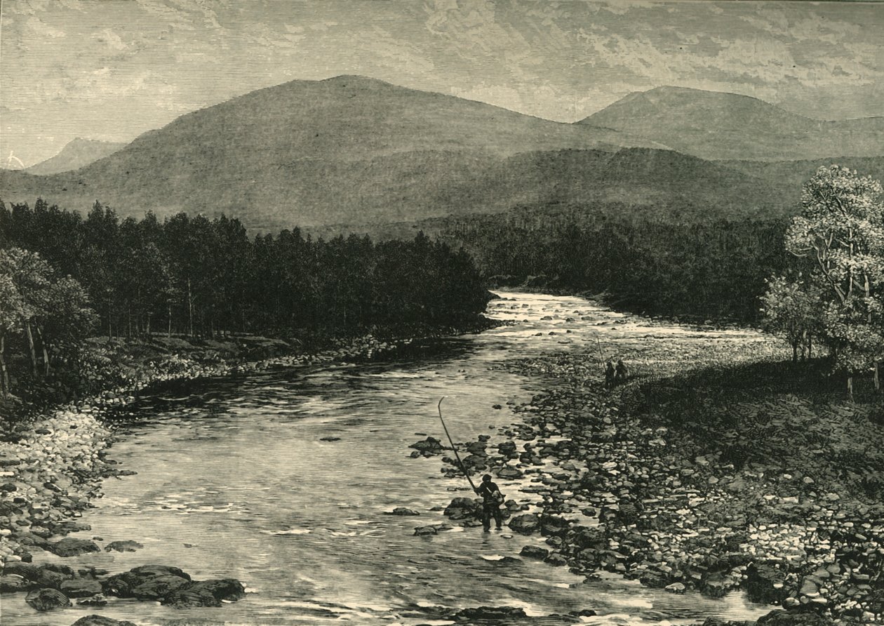Näkymä vanhalta sillalta, Invercauld, Braemar, 1898. tekijältä Unbekannt