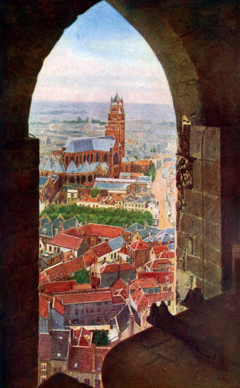 Näkymä Bruggen kellotapulta, Belgia, vuodelta 1924 tekijältä Unbekannt