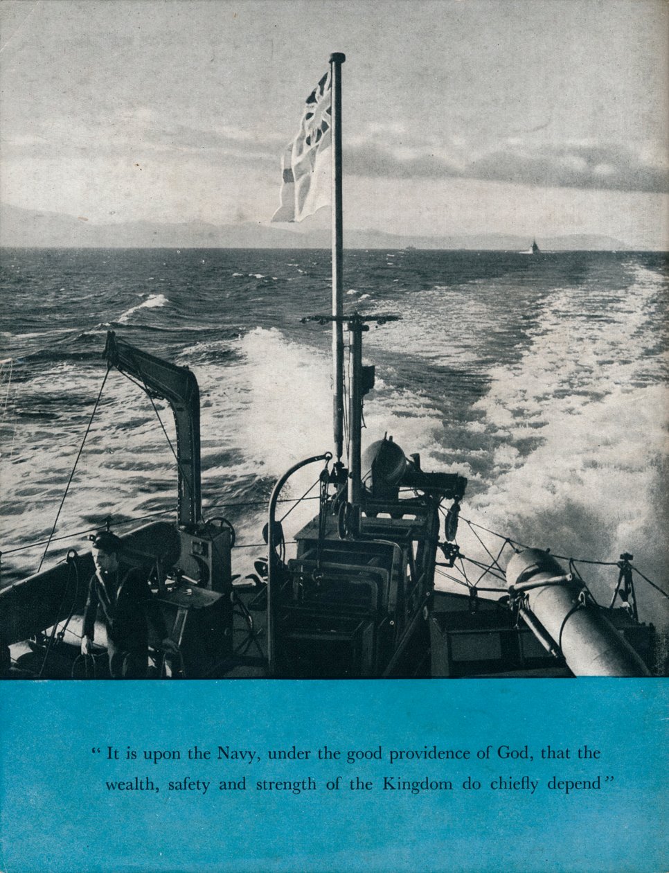 Näkymä brittiläisen sotalaivan perästä, c1940 1943 tekijältä Unbekannt
