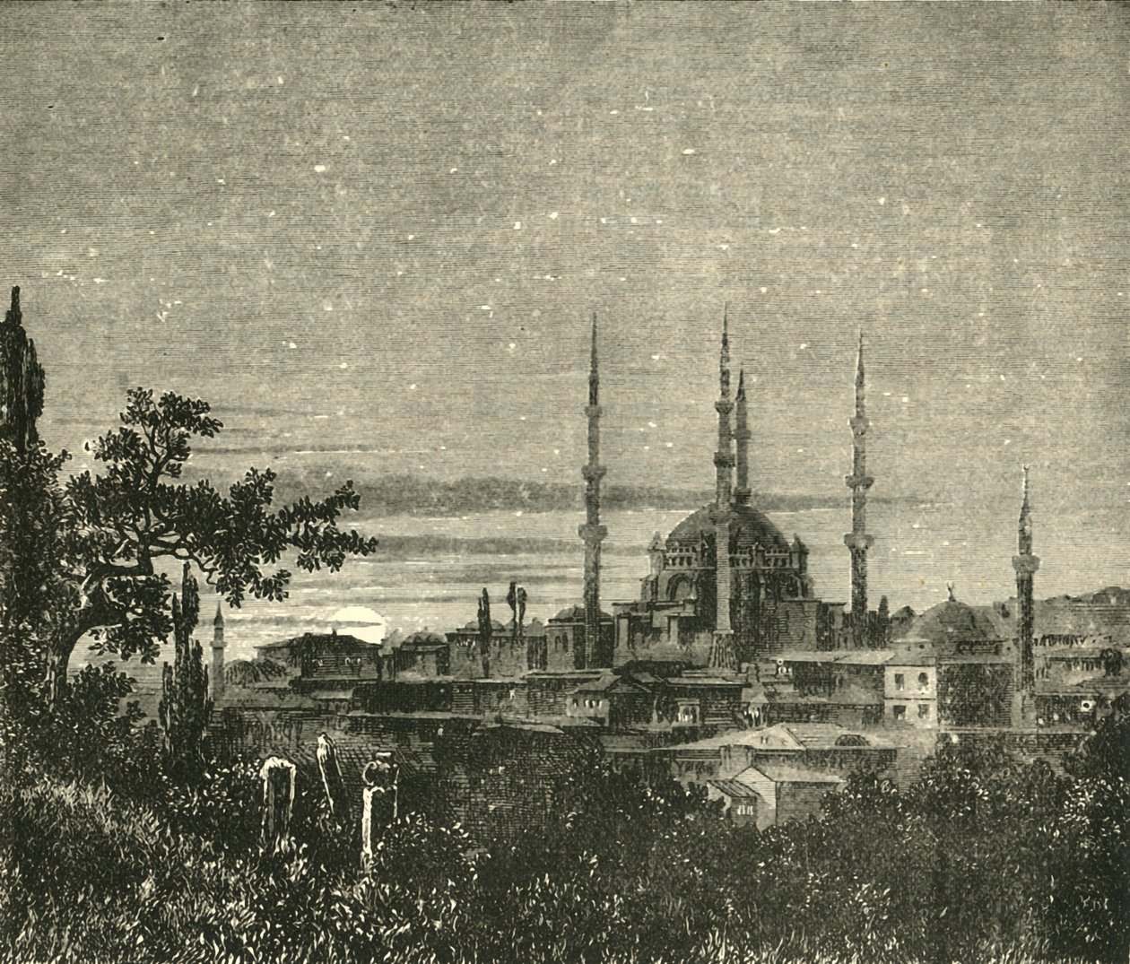 Näkymä Adrianopolissa - Selim II:n moskeija, 1890. tekijältä Unbekannt